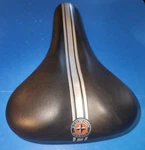 Schwinn Bicycle Viscount M SVT-7 Black/-w-gray Stripe Saddle Seat New, Free S&h. Fixed Price $24.00.
