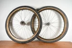 Gold School Bmx Cruiser Wheel Set 24" Sealed Hubs Araya Rims RM-25. Fixed Price $434.99.