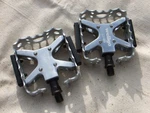 Wellgo Silver LU-953 Platform Pedals FOR-1-PIECE-CRANK 1/2". Fixed Price $44.95.