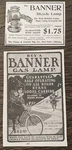 Banner Bicycle Gas Lamp Light Lantern Antique 1899&1900 Victorian Era Print Ads. Fixed Price $14.95.