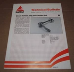 Suntour Technical Bulletin Number 11, Quick Release Seat Post Binder Bolt. Fixed Price $9.99.