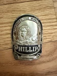Phillips Bicycle Head Badge Tag Emblem Nottingham England Lion. Fixed Price $24.50.
