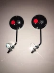 Chrome Bicycle Mirrors Red Reflectors Fit Schwinn Any Cruiser Beach Bike. Fixed Price $25.00.