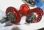Red 36 Hole Hub Set Bmx Low Flange, Loose Ball. Fixed Price $59.95.