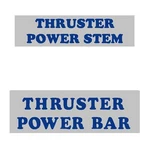Thruster - Bar And Stem Blue Decals On Chrome Old School Bmx. Fixed Price $8.26.