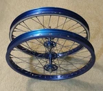 Vintage 1970'S Araya 20X1.75 Bmx Rims With Sunshine 5345 Hubs Japan Blue. Fixed Price $475.00.