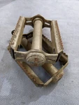 Vintage 70'S Schwinn Approved Amber Reflector Rat Trap 1/2" Axle Pedals. Fixed Price $12.00.