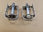 Vintage Kyokuto Top Run Road Bike Platform Pedals Black Silver Kkt 9/16" Japan. Fixed Price $24.00.