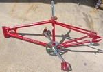 Schwinn Mag Scrambler SX100 Cardinal Red Frame With Crank And Seat Post 1979 Bmx. Fixed Price $224.95.
