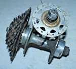Schwinn Approved Le Tour Road Bike Hub Set 36H 96/130 High Flange Silver Shipsus. Fixed Price $117.54.