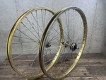 Araya Wheels Vintage Chair Hubs 36H 26X1.75 Gold Klunker Strandie Bmx. Fixed Price $349.00.