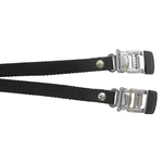 Evo, Nylon Toe Clip Straps With Steel Buckle, Black. Fixed Price $10.95.