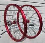 Araya 7L Rims Bullseye Orange Bearing Hubs Og Red Ano Old School Bmx Wheels Rare. Fixed Price $1499.99.
