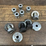 Vintage Campagnolo Crank Bolts Dust Caps Chainring Lot Silver Italy Road Parts. Fixed Price $69.99.