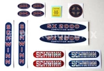 1980 (late) Schwinn SX2000 "oval Style" Complete Decal Set (officially Licensed). Fixed Price $70.99.
