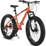 26 Inch Fat Tire Bike, Full Shimano 21 Speeds Mountain Bicycle, Dual Disc Brakes. Fixed Price $332.00.