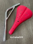 Viscount Dominator Seat Bmx Hard Shell Red With Laid Back Post 25.4MM 7/8. Fixed Price $49.95.
