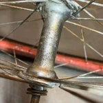Prewar Bicycle Wards Hawthorne New Departure Front Wheel 26 2.125 Balloon Tire. Fixed Price $97.50.
