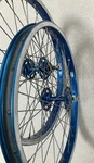 Araya 1980S Bmx Wheels 20 Suzue High Flange Hubs Rich Deep Blue Color, Nice!. Fixed Price $425.00.