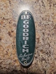Vtg Schwinn Built Bf Goodrich Bicycle Head Badge Tag Green. Fixed Price $24.99.