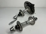 Shimano HB-1050 Front And Rear Hubs W/ MF-Z012 Freewheel. Fixed Price $25.00.