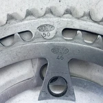 Stronglight Vintage Half-step Double Chainring Set 50/46 122 Bcd Steel. Fixed Price $29.98.