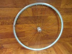 Vintage Velocity Aerohead Light Blue 28H Rim Mavic Hub 700C Clincher Front Wheel. Fixed Price $119.99.