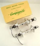 Nos Campagnolo Record Front + Rear Hubs Strada 32H 100/125MM French Boxed New. Fixed Price $479.99.