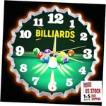 Neon Wall Clock, 12INCH With Billiards Pool Ball Graphics, Desktop. Fixed Price $51.48.