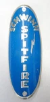 Vintage Schwinn Spitfire Bicycle Headbadge. Fixed Price $35.00.