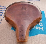 Vintage Schwinn Mesinger Leather Bicycle Seat Saddle. Fixed Price $350.00.