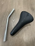 Kashimax Reproduction Black Saddle Bmx Hardshell Laid Back Seat Post 22.2MM 7/8. Fixed Price $49.90.