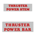 Thruster - Bar And Stem Red Decals On Chrome Old School Bmx. Fixed Price $8.26.
