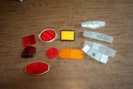Lot Of 11 Vintage Bicycle Reflectors 5 Red 2 Yellow 4 White See Pix!!. Fixed Price $19.99.