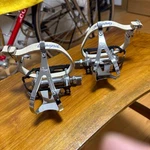 Campagnolo Super Record 50TH Anniversary Flat Pedals Toe Clips Straps. Fixed Price $415.87.