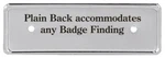 Metal Frame Badge Blank Plain Backing Fits 1" X 3" Plate Marco Award # BF-498. Fixed Price $17.50.