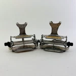 Vintage Mks K11A Platform Pedals Christophe Toe Clips Straps 9/16 Silver A96. Fixed Price $44.99.