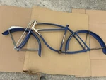 Prewar Schwinn Frame Fork Fenders 1940 Original Paint Blue & White Auto Cycle. Fixed Price $1495.95.