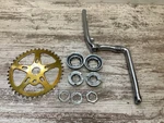 School Bmx Schwinn Gold Crank Set 80 Vintage With Bottom Bracket. Fixed Price $149.99.