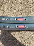 Araya 7X - 20" 1.5" Silver Anodised Rims 36 Holes Old School Bmx Nos. Fixed Price $652.14.