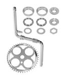 Schwinn Style Bmx Crank Set 6-1/2" Chrome W/46T 4-HOLE Sprocket & Bottom Bracket. Fixed Price $36.95.