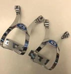 Vintage Campagnolo Stainless Ics Toe Clips Double Straps Loops Rare Size. Fixed Price $174.05.