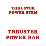 Thruster - Bar And Stem Red Decals On Clear Old School Bmx. Fixed Price $8.26.