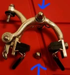 Campagnolo Super / Nuovo Record Brake Caliper Dome Stainless Steel Lock Nut Set. Fixed Price $15.50.