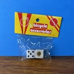 Dice White Valve Dust Caps For Old School Bmx Gt Mongoose Schwinn Vintage Nos. Fixed Price $9.99.