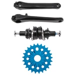 Pro+ 3 Pcs Bicycle Black Crank Set Beach Cruiser Bmx Mtb W/25T Blue Sprocket. Fixed Price $86.80.