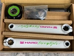 Old School Bmx Crank Set Haro Freestyler Logo White 175MM American B/b. Fixed Price $101.00.