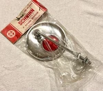 1960'S Nos Schwinn 4" Round Bike Mirror W/ Red Reflector P/n 07010. Fixed Price $209.00.