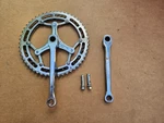 Vintage 70S Simplex Cottered Road Bike Crankset 52/45 W/ Pins Made France. Fixed Price $95.00.