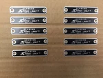 Schwinn Stingray Badge Krate Lot Of Ten Metal Tags Grey Ghost Genuine Usa. Fixed Price $49.00.